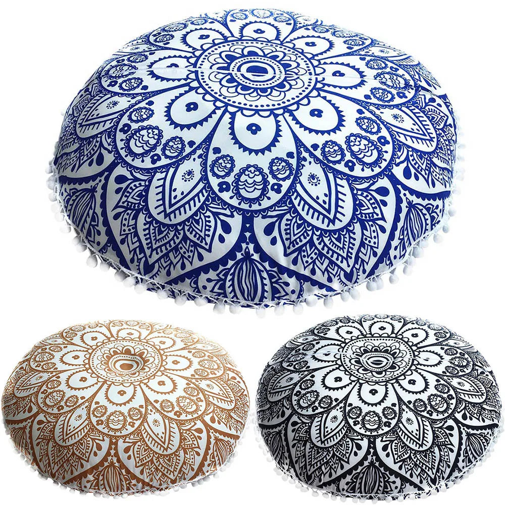 Coussin de Méditation Rond Bohème – Décoratif et Confortable pour Siège et Sol