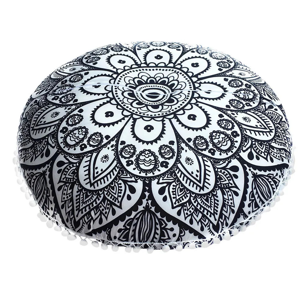 Coussin de Méditation Rond Bohème – Décoratif et Confortable pour Siège et Sol