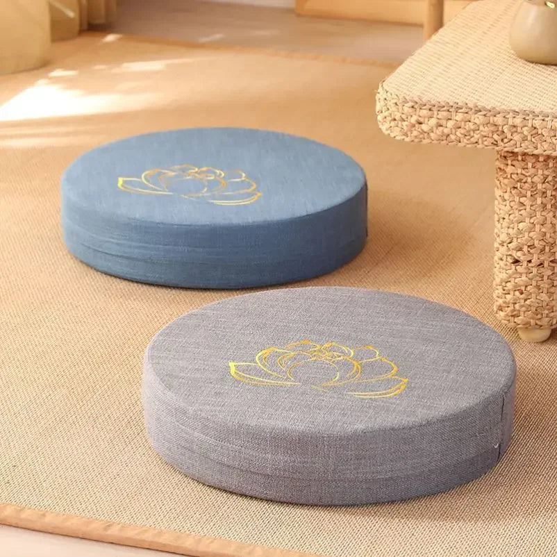 Coussin de Méditation – Style Tatami Japonais, Déhoussable et Lavable