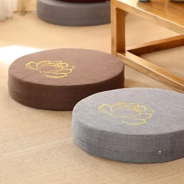 Coussin de Méditation – Style Tatami Japonais, Déhoussable et Lavable