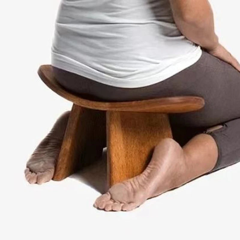 Tabouret de Méditation en Bois – Banc Ergonomique Multifonctionnel pour Yoga et Posture