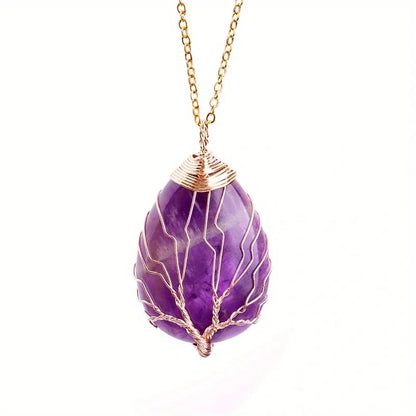 Collier Arbre de Vie en Pierres Naturelles – Bijou Énergétique et Spirituel