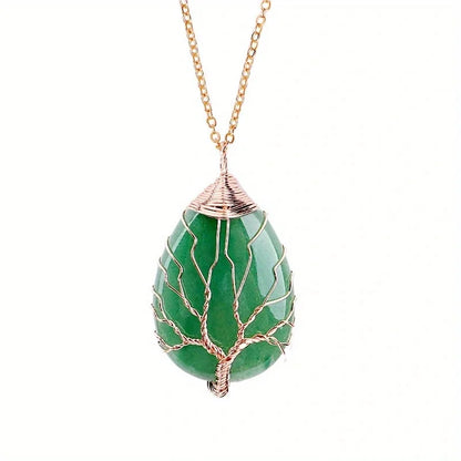 Collier Arbre de Vie en Pierres Naturelles – Bijou Énergétique et Spirituel