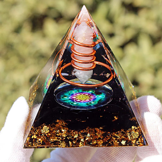 Pyramide d'orgonite de 6 cm – Générateur d’Énergie et Protecteur EMF