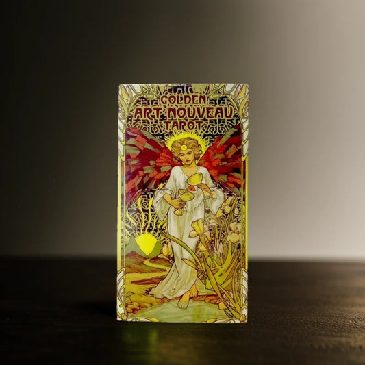 Tarot Golden Art Nouveau – Jeu de Cartes Élégant avec Guide en Anglais, Espagnol, Français, Italien et Portugais