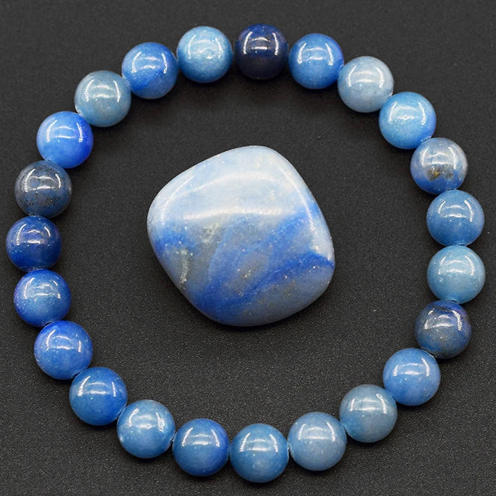 Bracelet en Aventurine Bleue – Sérénité et Expression