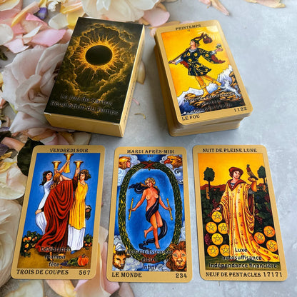 Cartes de Tarot et Oracle en Français – Mazo Classique de 78 Cartes pour Débutants et Divination