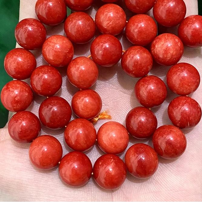 Perles Rondes en Jaspe Rouge et Calcédoine – Idéales pour la Création de Bijoux DIY