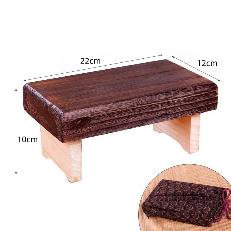 Banc de Méditation Ergonomique Portable – Design en Bois avec Pieds Pliants