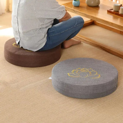 Coussin de Méditation – Style Tatami Japonais, Déhoussable et Lavable