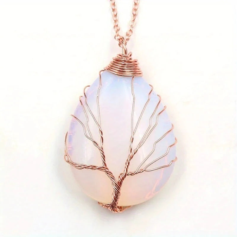 Collier Arbre de Vie en Pierres Naturelles – Bijou Énergétique et Spirituel